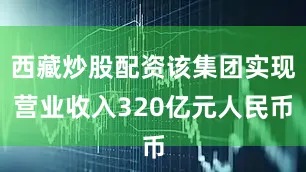 西藏炒股配资该集团实现营业收入320亿元人民币